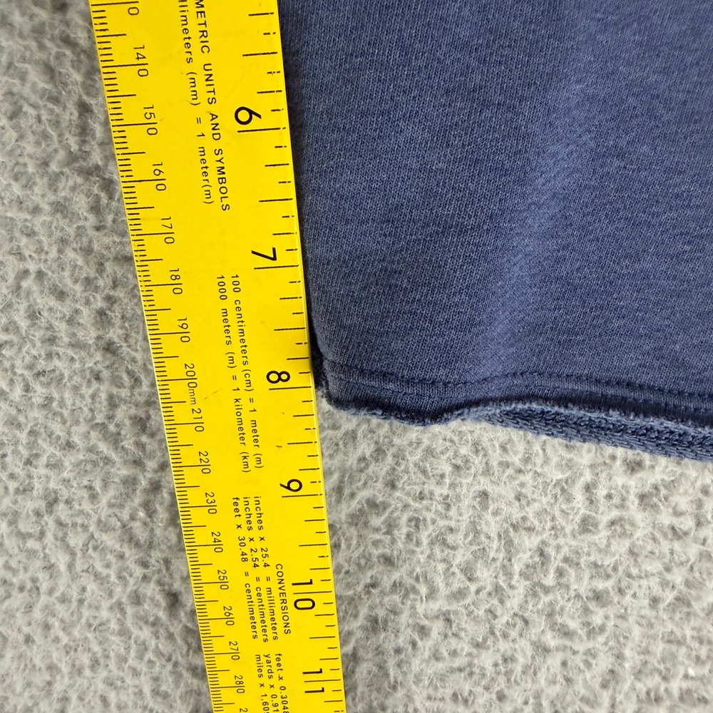 Nike Sweat Shorts Mens Small Navy Blue Raw Hem Graphic Logo French Terry - Picture 7 of 13